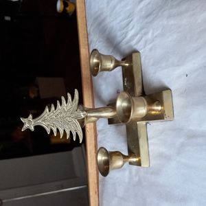Brass x-mas tree candle holder